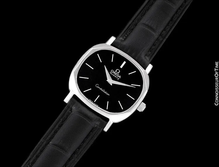 1978 Omega Constellation Mens Midsize Quartz Watch, Quick-Setting Hour - Stainless Steel