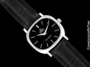 1978 Omega Constellation Mens Midsize Quartz Watch, Quick-Setting Hour - Stainless Steel