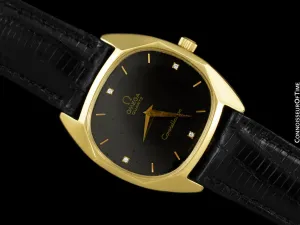 1978 Omega Constellation Mens Vey Rare & Cool Vintage Accuset Watch - 18K Gold & Diamonds