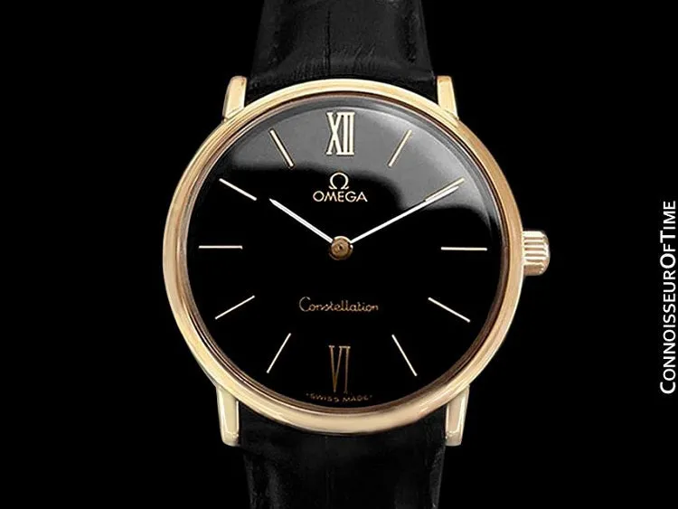 1978 Omega Constellation Mens Vintage Quartz Accuset Watch - 18K Gold Plated