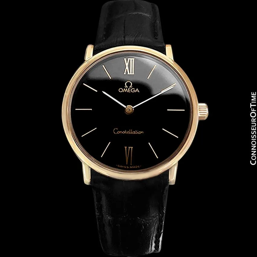 1978 Omega Constellation Mens Vintage Quartz Accuset Watch - 18K Gold Plated