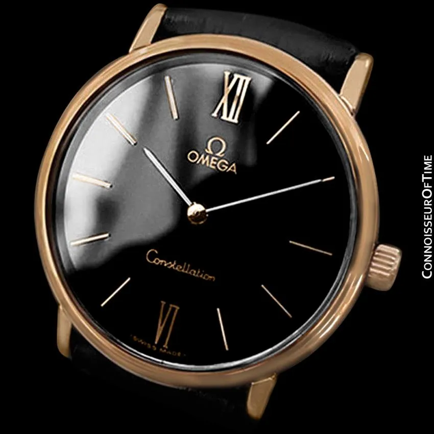 1978 Omega Constellation Mens Vintage Quartz Accuset Watch - 18K Gold Plated