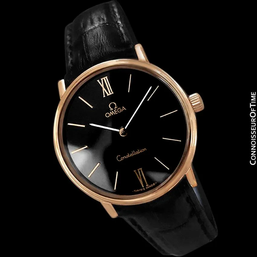 1978 Omega Constellation Mens Vintage Quartz Accuset Watch - 18K Gold Plated
