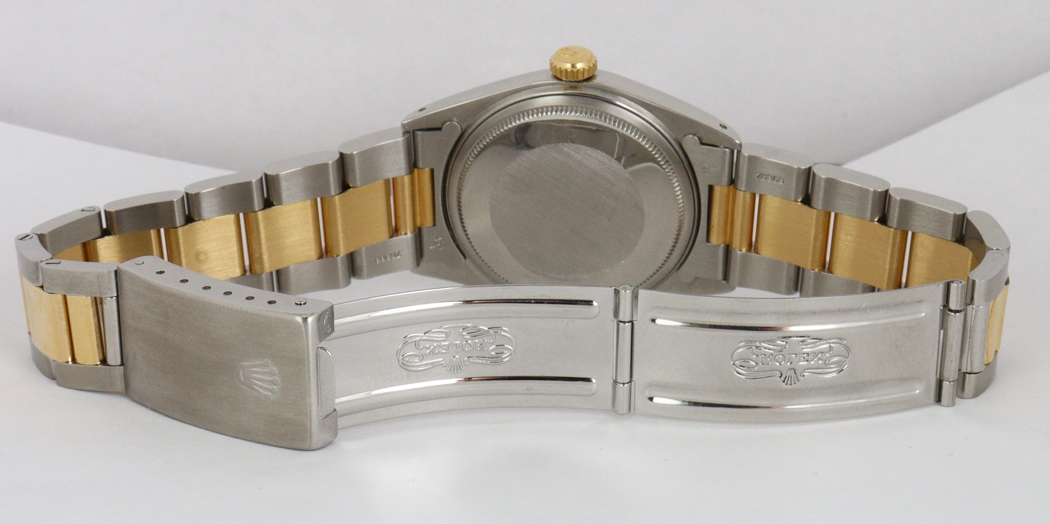 1978 Rolex DateJust 36mm 16013 White Roman Two-Tone 14K Stainless Oyster Watch