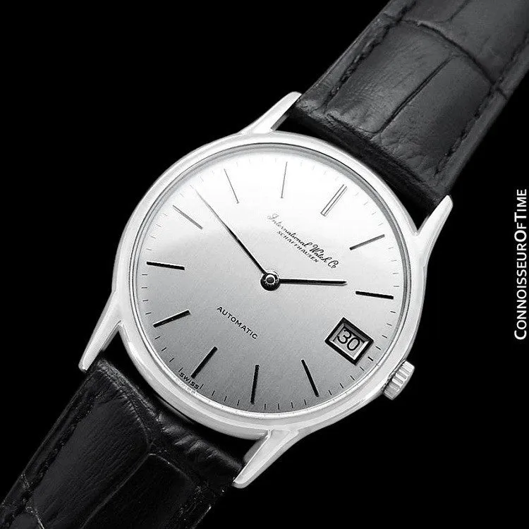 1979 IWC Vintage Mens Ultra Thin Automatic Watch - Stainless Steel - Only 600 Made