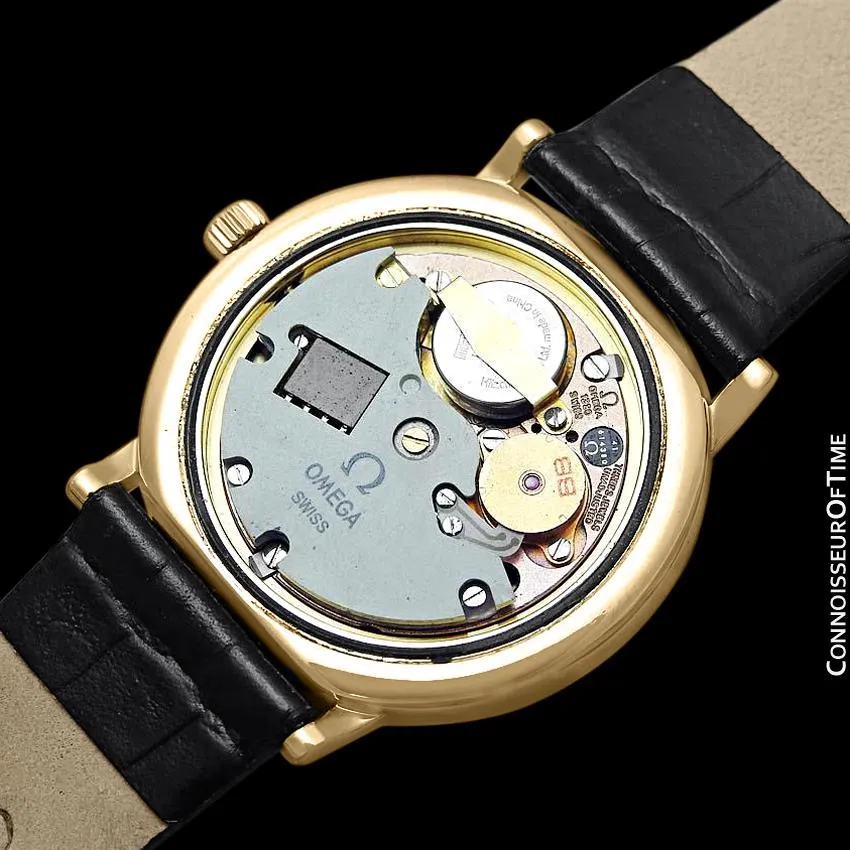 1979 Omega Constellation Mens Vintage Quartz Accuset Watch - 18K Gold Plated & Stainless Steel
