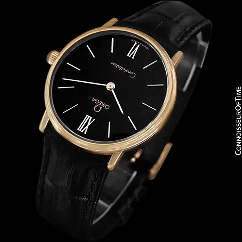 1979 Omega Constellation Mens Vintage Quartz Accuset Watch - 18K Gold Plated
