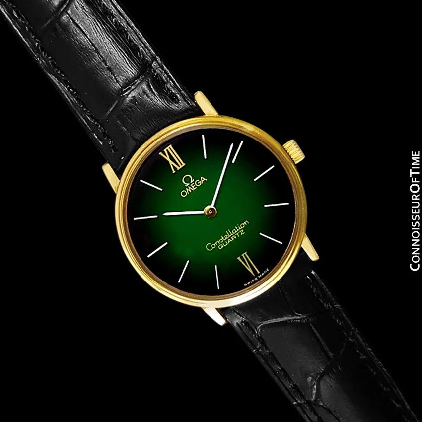 1979 Omega Constellation Mens Vintage Quartz Accuset Watch - 18K Gold Plated