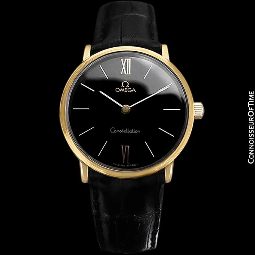 1979 Omega Constellation Mens Vintage Quartz Accuset Watch - 18K Gold Plated