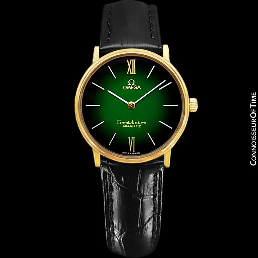 1979 Omega Constellation Mens Vintage Quartz Accuset Watch - 18K Gold Plated