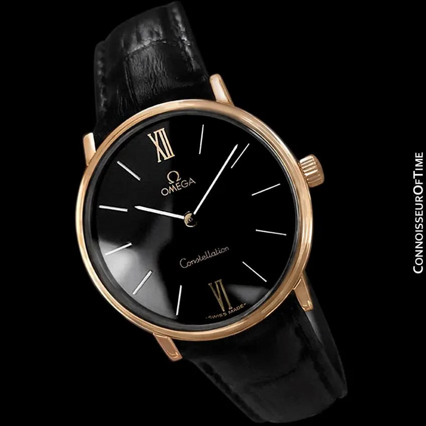 1979 Omega Constellation Mens Vintage Quartz Accuset Watch - 18K Gold Plated