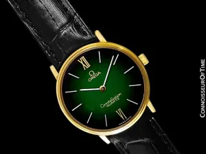 1979 Omega Constellation Mens Vintage Quartz Accuset Watch - 18K Gold Plated