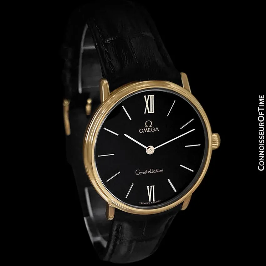 1979 Omega Constellation Mens Vintage Quartz Accuset Watch - 18K Gold Plated