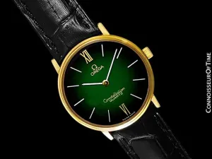 1979 Omega Constellation Mens Vintage Quartz Accuset Watch - 18K Gold Plated