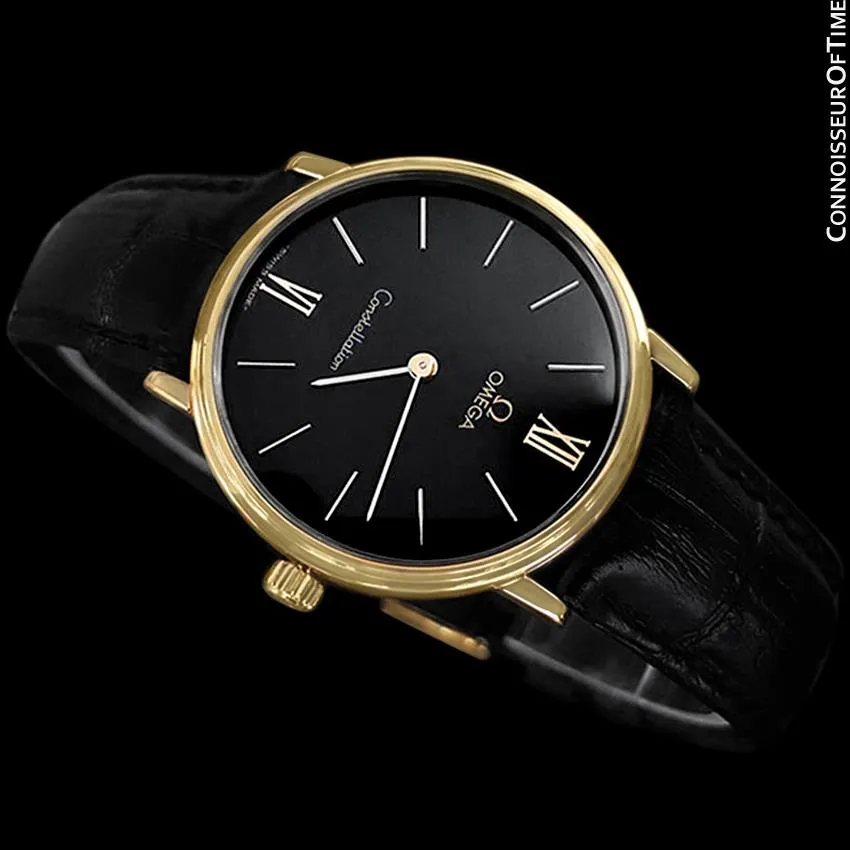 1979 Omega Constellation Mens Vintage Quartz Accuset Watch - 18K Gold Plated