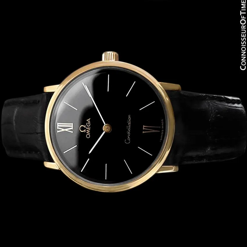 1979 Omega Constellation Mens Vintage Quartz Accuset Watch - 18K Gold Plated