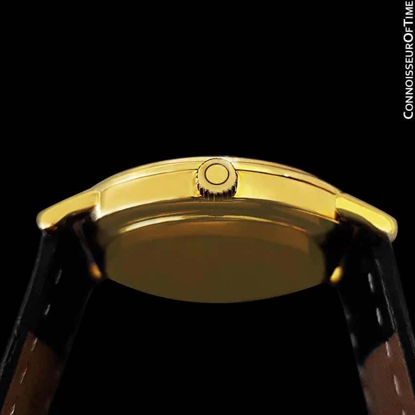 1979 Omega Constellation Mens Vintage Quartz Accuset Watch - 18K Gold Plated