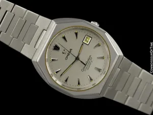 1980 Omega Constellation Chronometer Cool Vintage Accuset Mens Quartz Watch - Stainless Steel