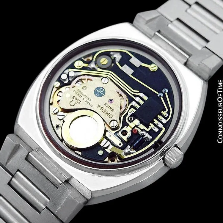 1980 Omega Constellation Chronometer Cool Vintage Accuset Mens Quartz Watch - Stainless Steel
