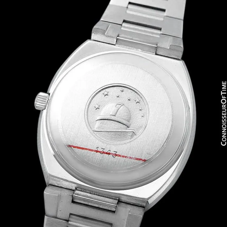 1980 Omega Constellation Chronometer Cool Vintage Accuset Mens Quartz Watch - Stainless Steel