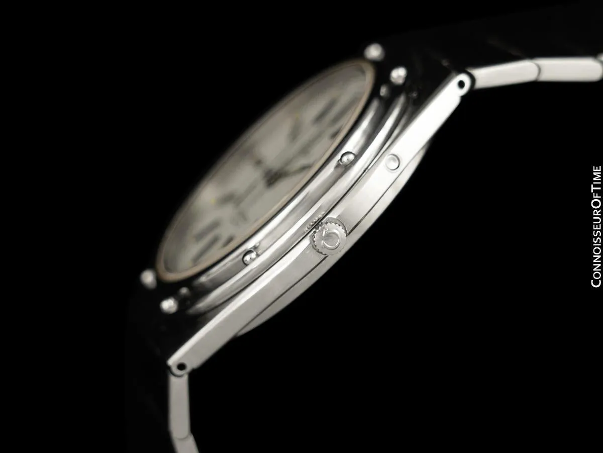 1980 Omega Constellation Marine Mens Uncommon & Cool Vintage Quartz Accuset Watch - Stainless Steel