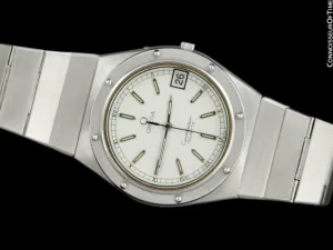 1980 Omega Constellation Marine Mens Uncommon Vintage Quartz Accuset Watch - Stainless Steel
