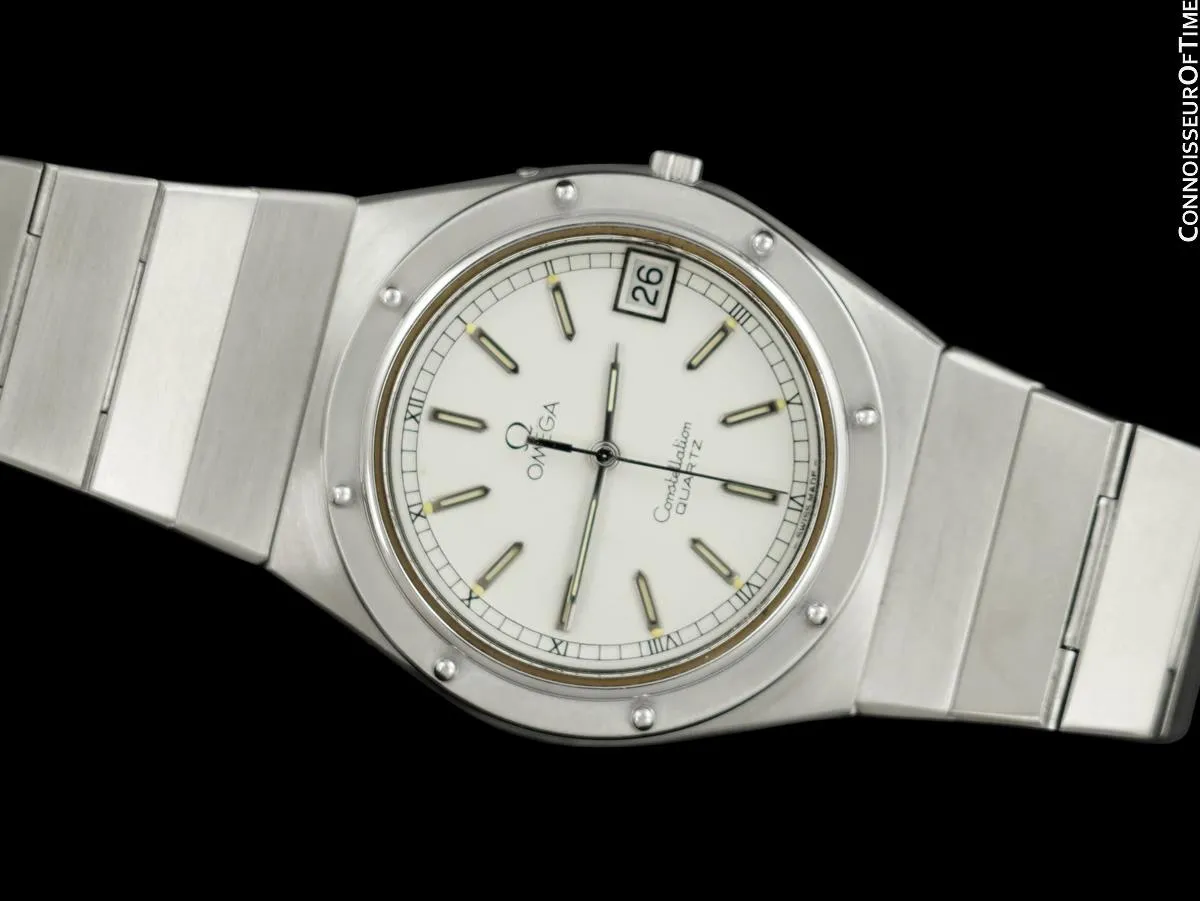 1980 Omega Constellation Marine Mens Uncommon Vintage Quartz Accuset Watch - Stainless Steel