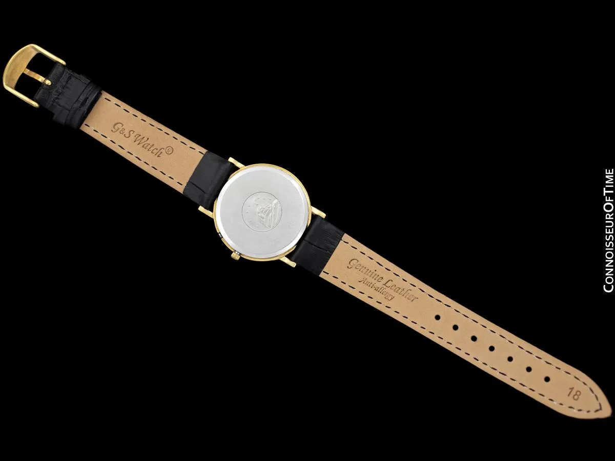 1980 Omega Constellation Mens Vintage Quartz Accuset Watch - 18K Gold Plated & Stainless Steel