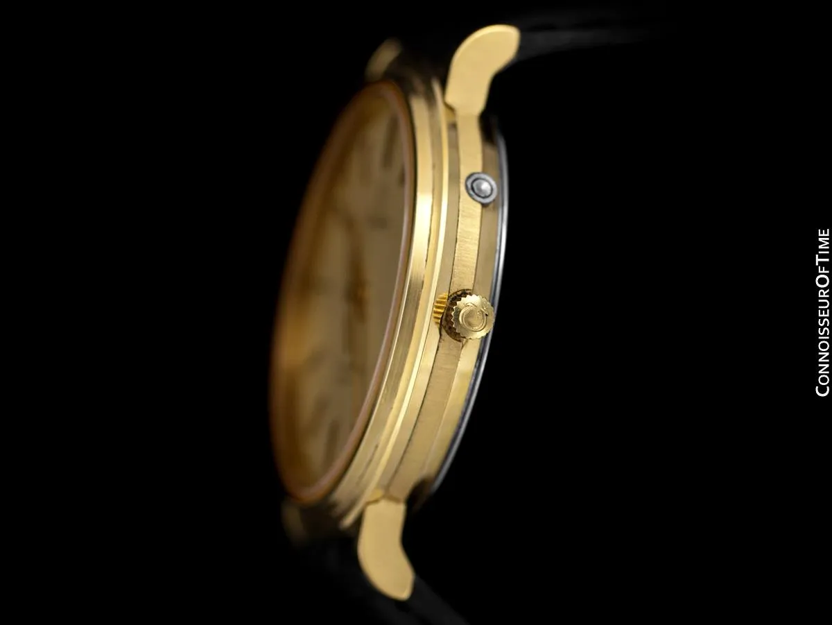 1980 Omega Constellation Mens Vintage Quartz Accuset Watch - 18K Gold Plated & Stainless Steel