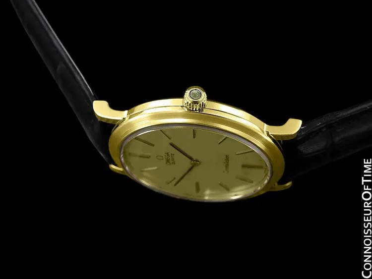 1980 Omega Constellation Mens Vintage Quartz Watch - 18K Gold Plated & Stainless Steel