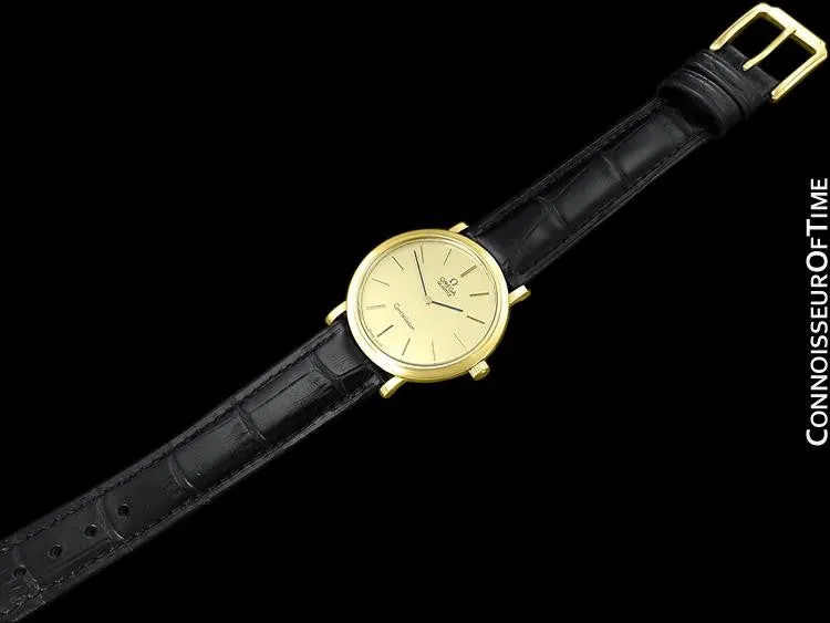 1980 Omega Constellation Mens Vintage Quartz Watch - 18K Gold Plated & Stainless Steel