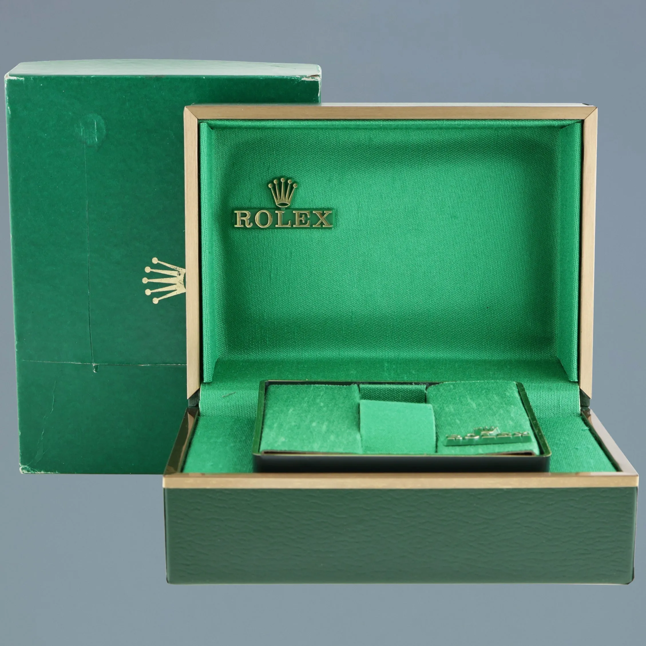 1980 Rolex Root Beer 1675 Yellow Gold GMT Master Brown Nipple Jubilee Watch Box