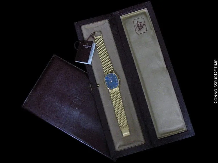 1980's Patek Philippe Ellipse Mens Bracelet Watch, Ref. 3788 - 18K Gold
