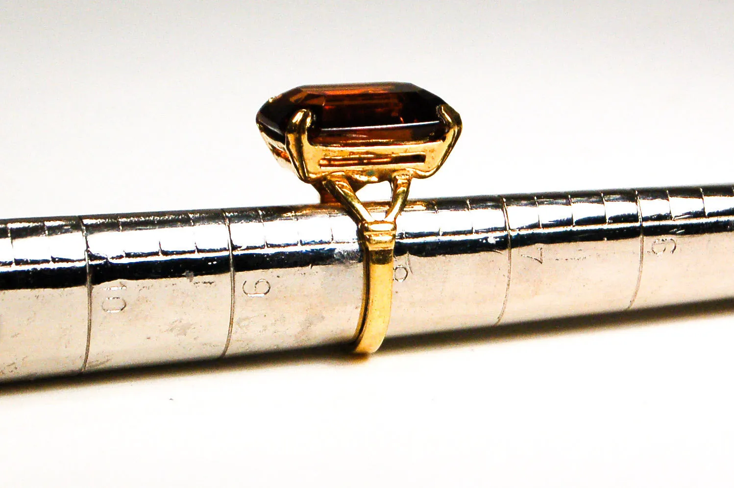 1980's Smokey Topaz Crystal Ring by Avon