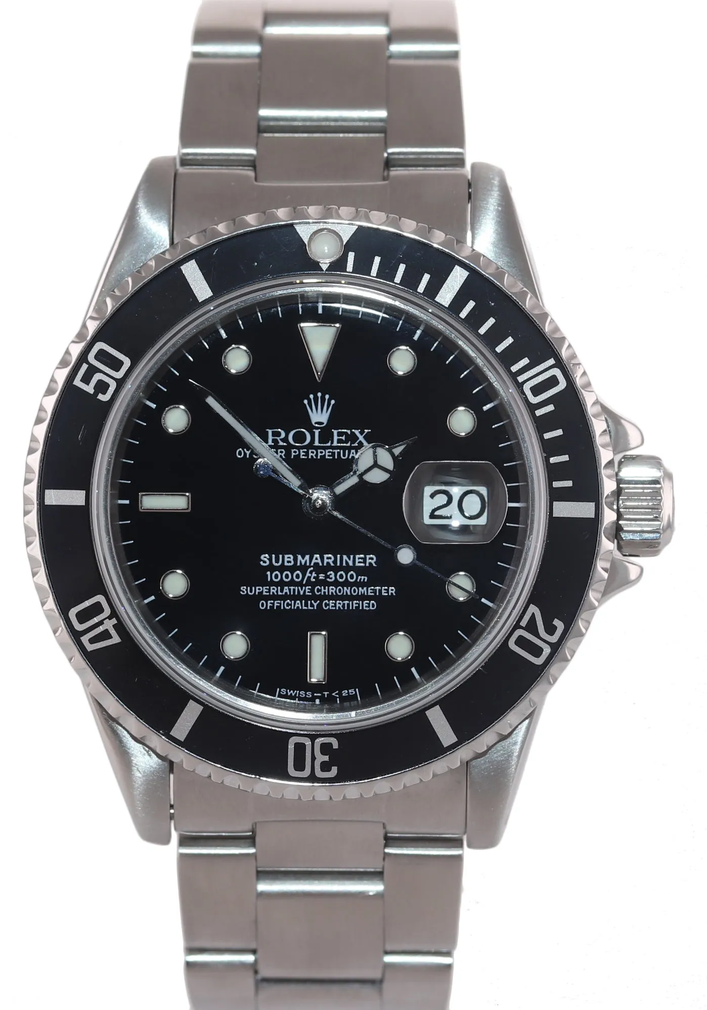 1982 Rolex Submariner Date 16800 Steel Black 40mm Dive Watch Box
