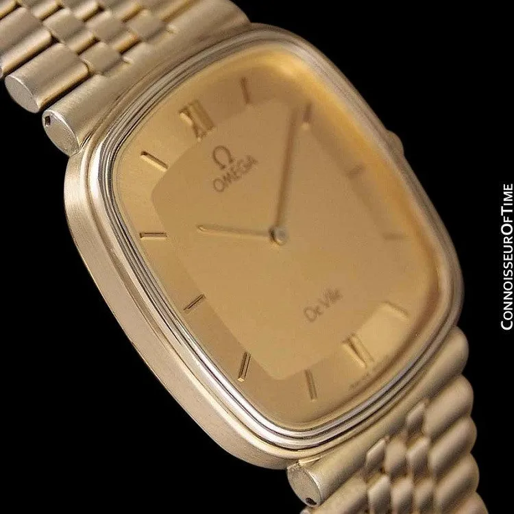1983 Omega De Ville Vintage Mens Dress Watch - 18K Gold Plated
