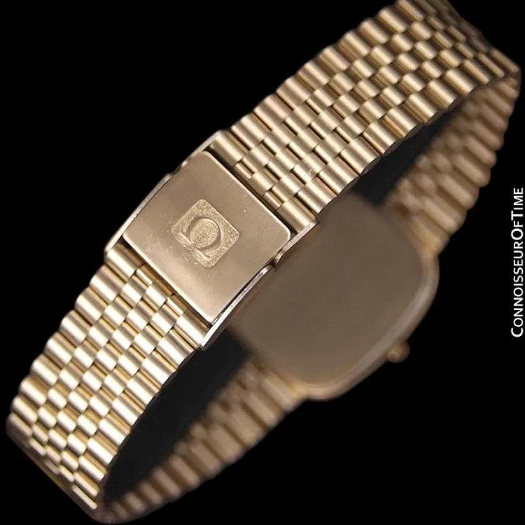 1983 Omega De Ville Vintage Mens Dress Watch - 18K Gold Plated
