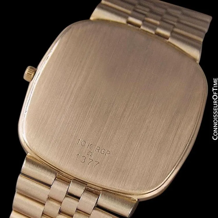 1983 Omega De Ville Vintage Mens Dress Watch - 18K Gold Plated