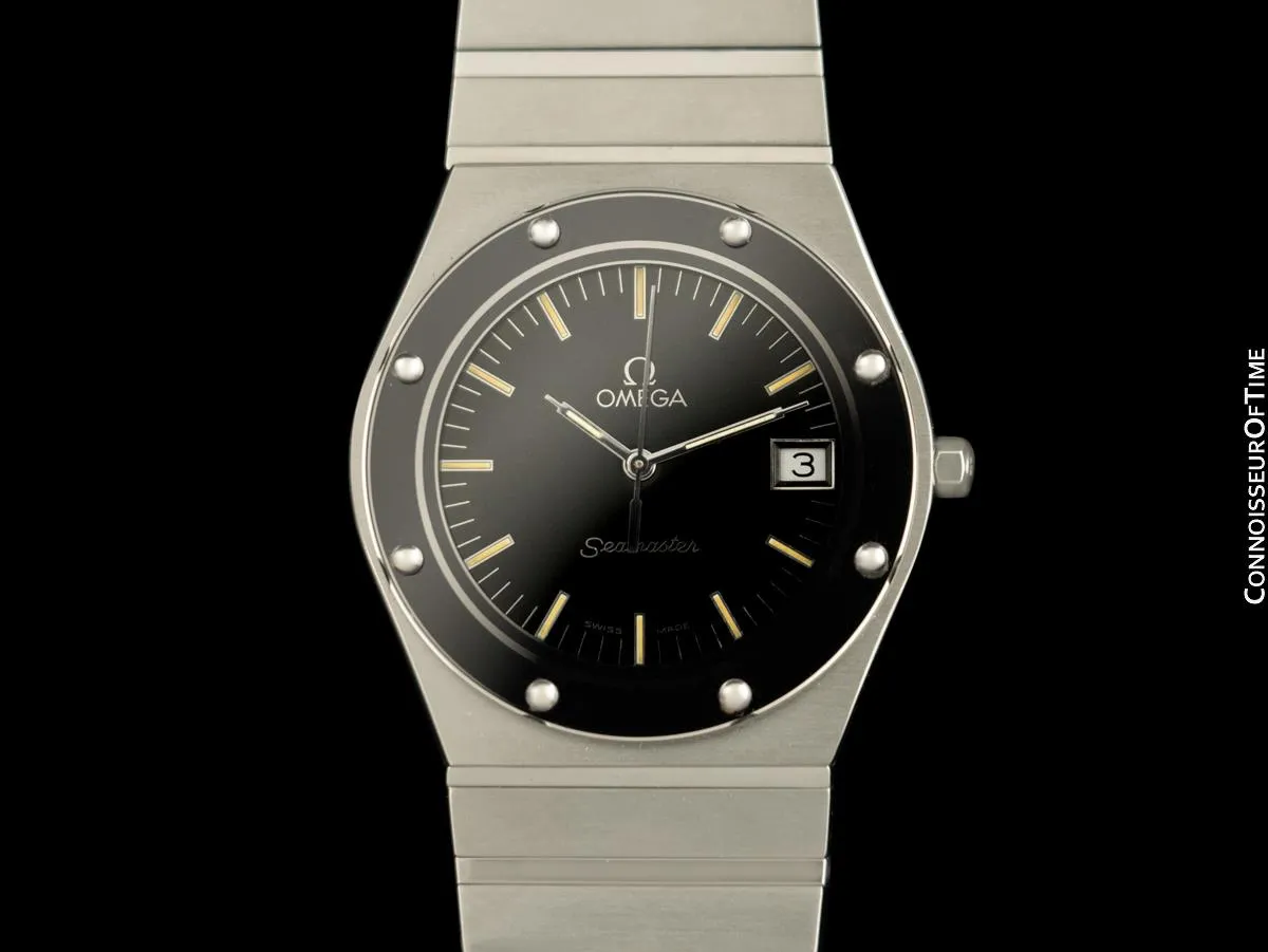 1983 Omega Seamaster Mariner III Mens Uncommon & Cool Vintage Quartz Watch - Stainless Steel