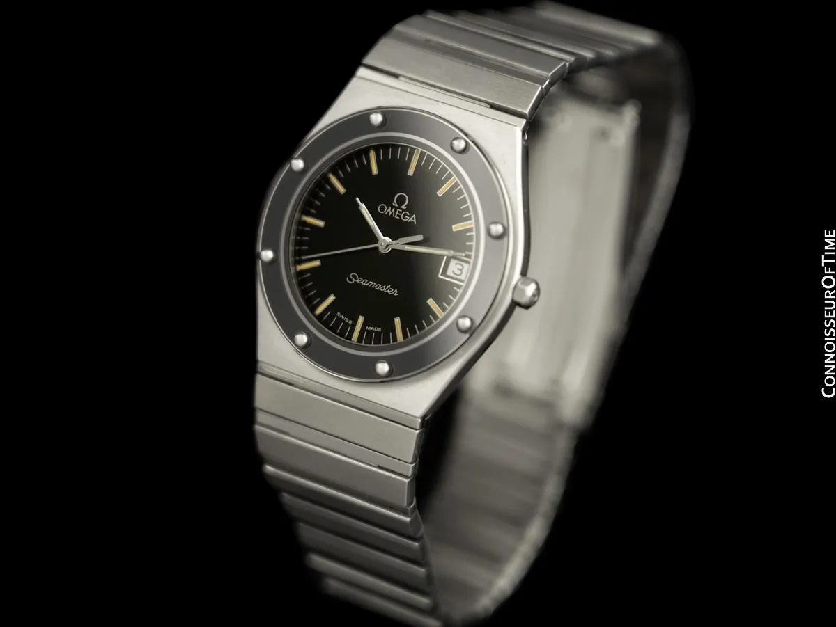 1983 Omega Seamaster Mariner III Mens Uncommon & Cool Vintage Quartz Watch - Stainless Steel