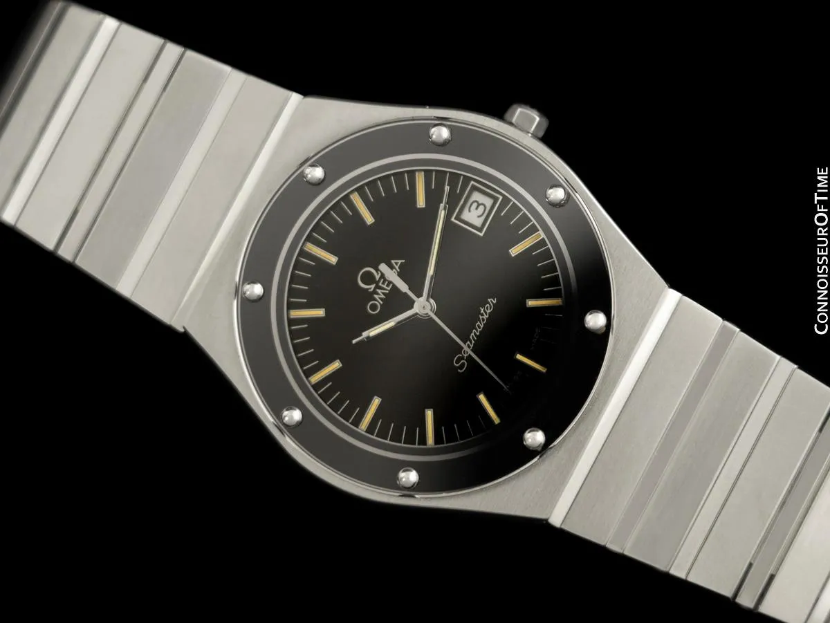 1983 Omega Seamaster Mariner III Mens Uncommon & Cool Vintage Quartz Watch - Stainless Steel
