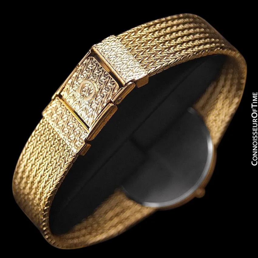1985 Omega De Ville Vintage Mens Dress Watch - 18K Gold Plated and Stainless Steel