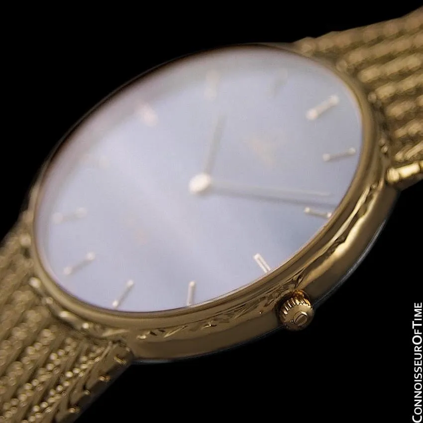 1985 Omega De Ville Vintage Mens Dress Watch - 18K Gold Plated and Stainless Steel