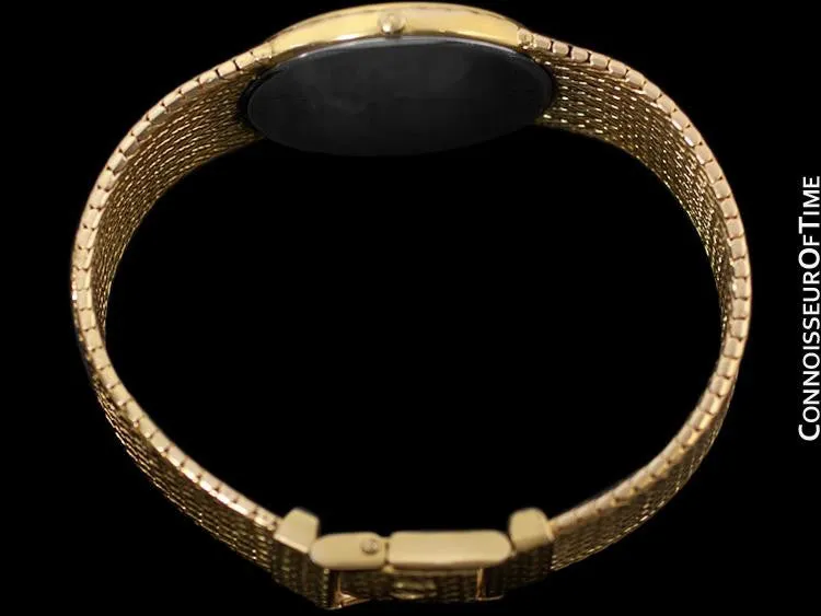 1985 Omega De Ville Vintage Mens Dress Watch - 18K Gold Plated and Stainless Steel