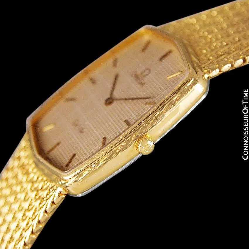 1986 Omega De Ville Vintage Mens Dress Watch - 18K Gold Plated and Stainless Steel