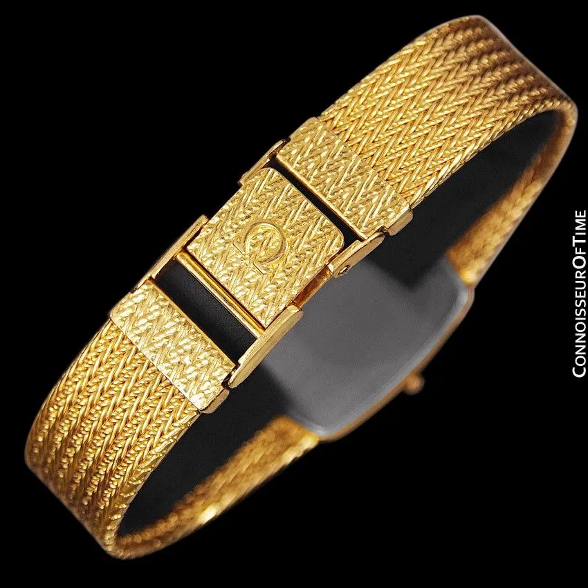 1986 Omega De Ville Vintage Mens Dress Watch - 18K Gold Plated and Stainless Steel