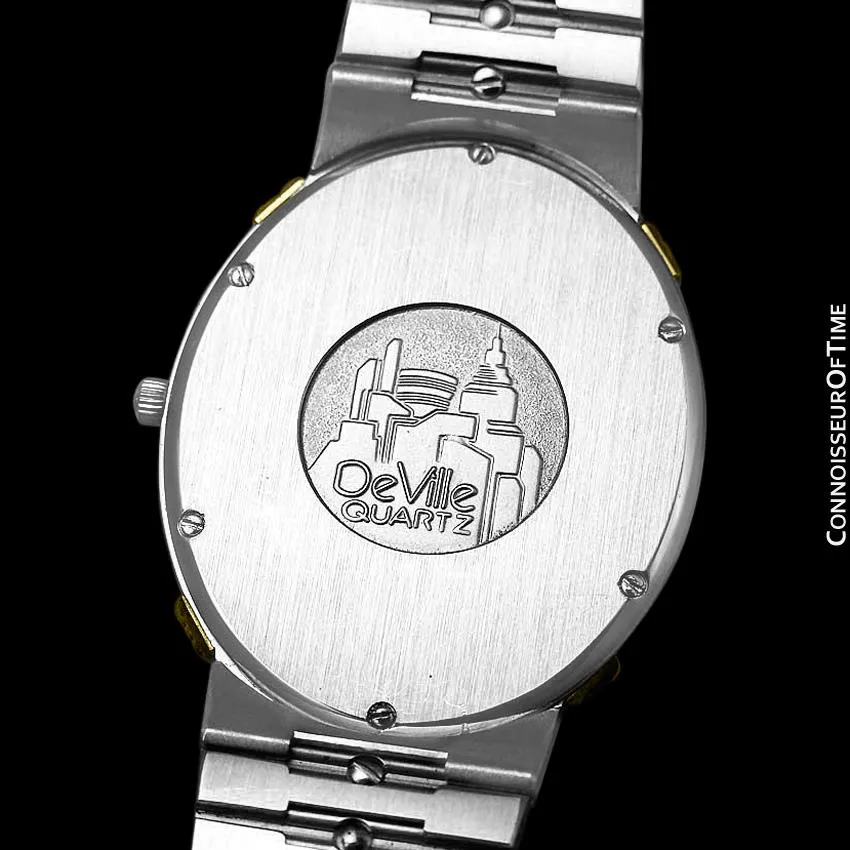 1986 Omega De Ville Vintage Mens Dress Watch - Stainless Steel and 18K Gold