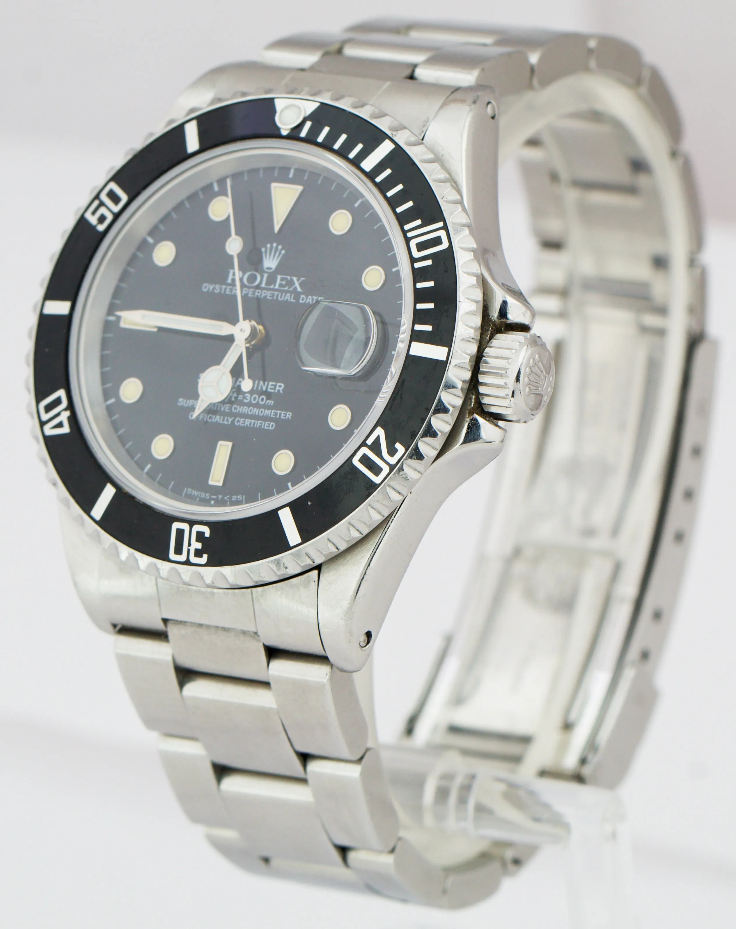 1987 TRIPLE ZERO Rolex Submariner Stainless PATINA 40mm Watch 168000 FULL SET