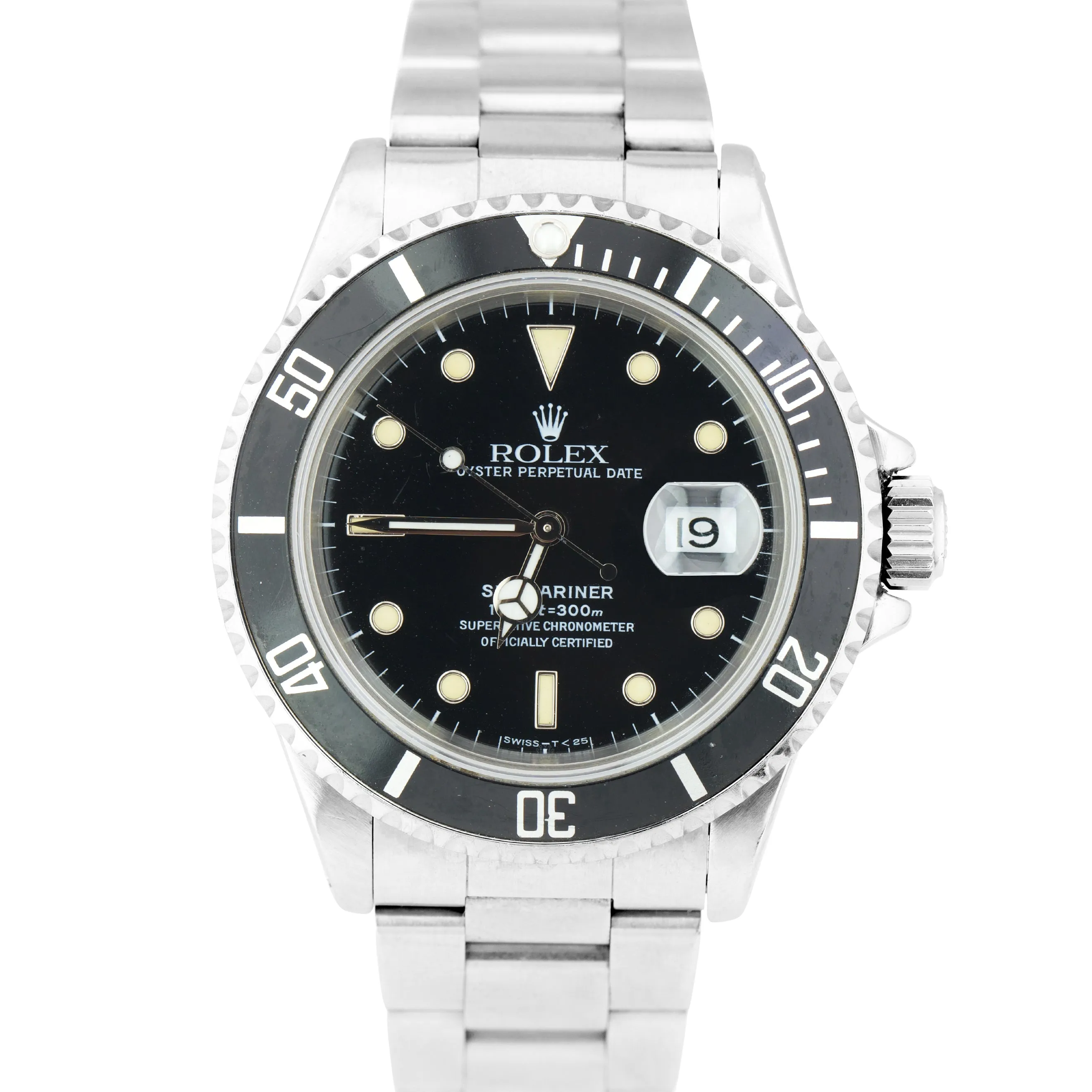 1987 TRIPLE ZERO Rolex Submariner Stainless PATINA 40mm Watch 168000 FULL SET