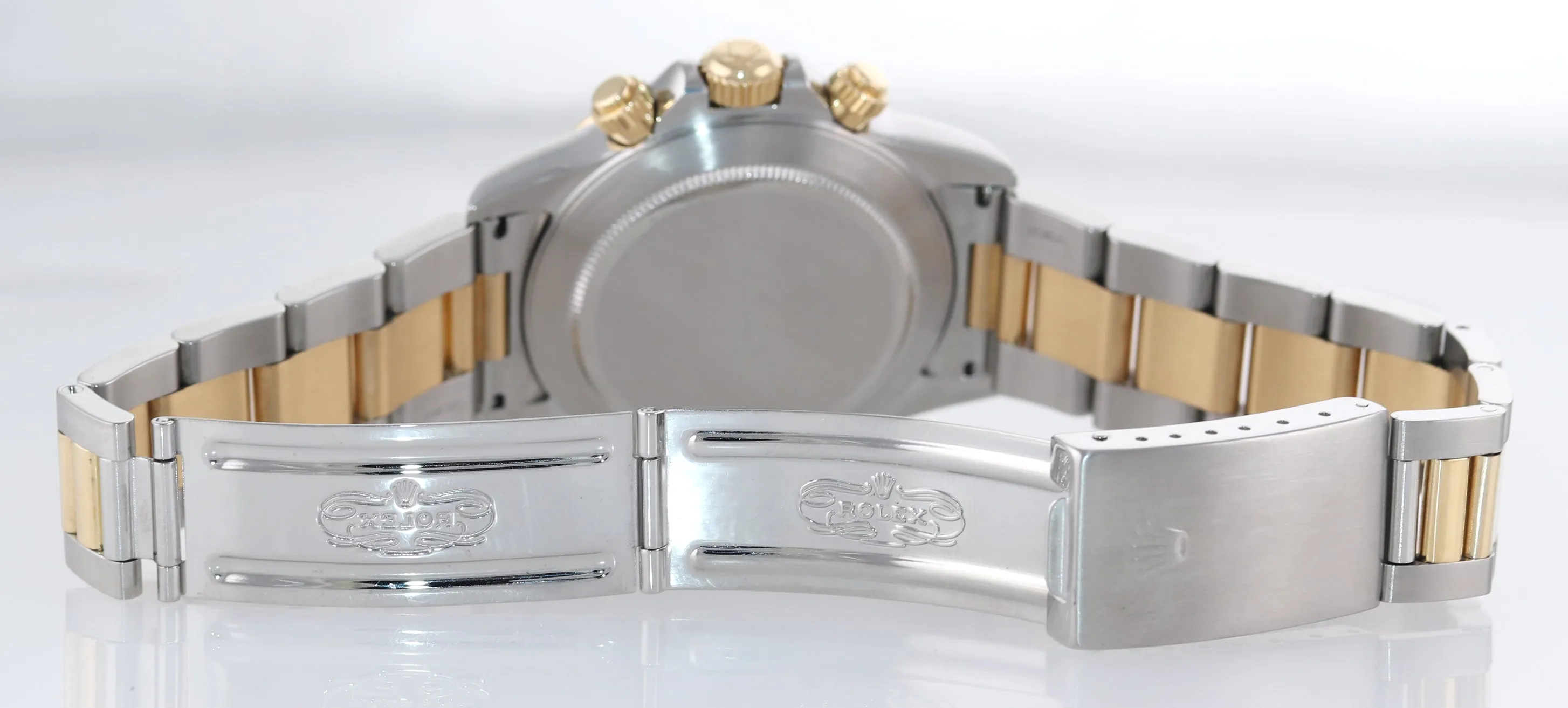 1989 Rolex Daytona 16523 Zenith Black Inverted 6 Gold Steel Two Tone Watch Box